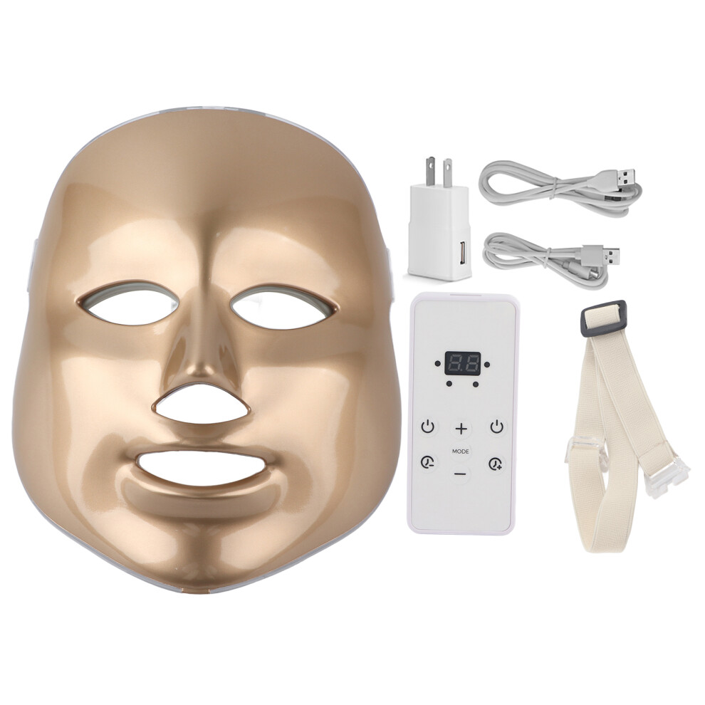 Red/Light/Green (Us Plug 110-240V) 7 Colors Led Photon Therapy Mask Skin Rejuvenation Acne Us Plug