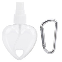 (Buse de pulvérisation blanche) 50ml Transparent Heart Spray Bottle with Keychain