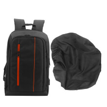 (Black and Orange) Portable Drone Backpack Large Capacity DJI FPV Combo Black Orange