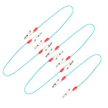 (Blue) 5 Clips per Grembiule Dentale Catena Acciaio Verde