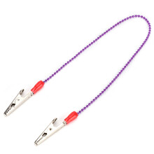 (Purple) 5x Zahnklemme mit flexiblem Stahlkettchen Grün