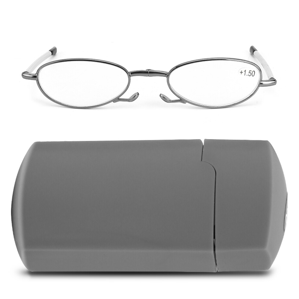 Grey/Black ( +1.50) Folding Anti Fatigue Reading Glasses +1.50