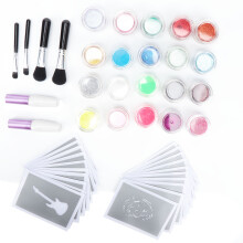 20 Farben Körperglitter-Tattoo-Schablonen Set für Kinder & Erwachsene