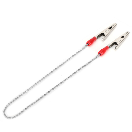 (Silver) 5 Clips per Grembiule Dentale Catena Acciaio Verde 1