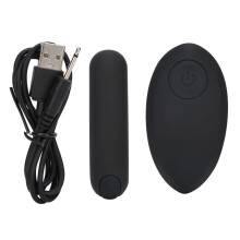 (Black) Remote Control USB Massager Vibration Body Massage Vibrator