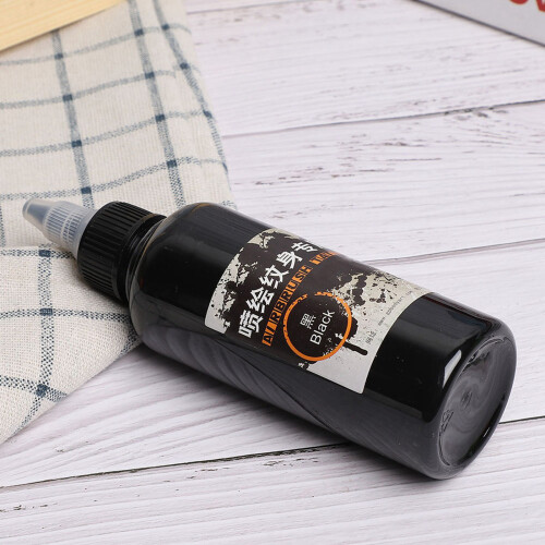 (Black) 100ml Einweg-Tattoofarbe Airbrush Blau 2
