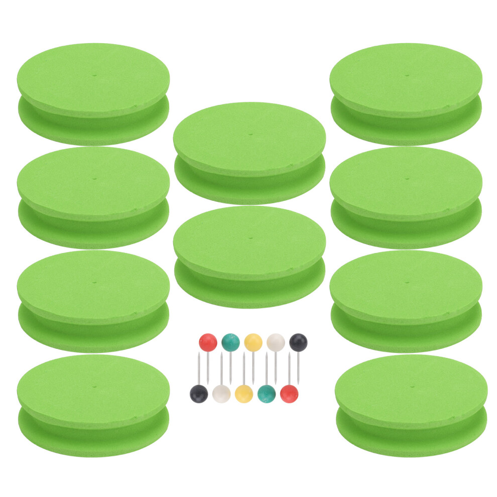 (Green) 10pcs Fishing Line Storage Foam Spools Winding Board Yellow-image-OPC-PMM6MBH-NEW