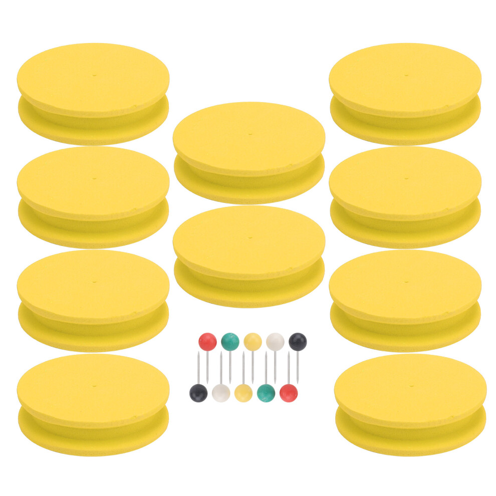 (Yellow) 10pcs Fishing Line Storage Foam Spools Winding Board Yellow-image-OPC-PMM6MBK-NEW