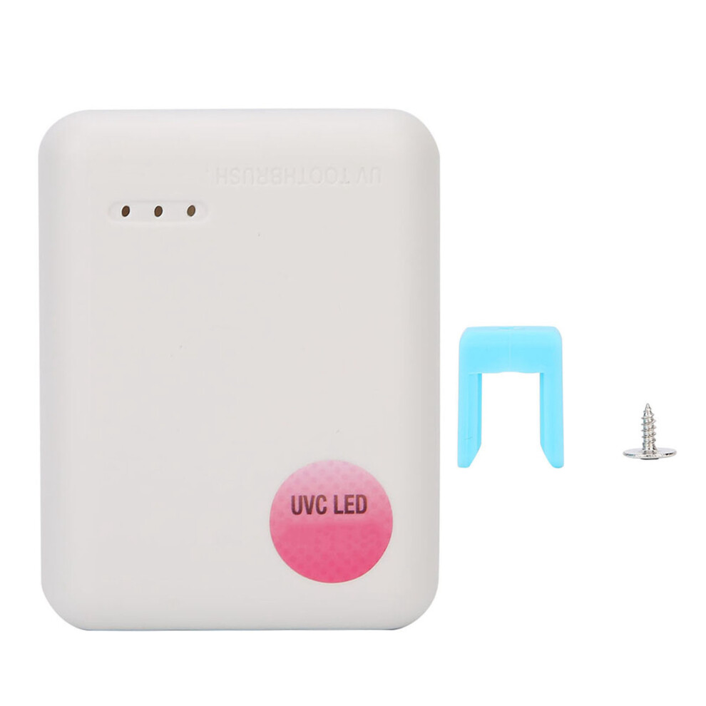 White/Blue ( Eu) Portable Wallmounted Uv Toothbrush Holder Cleaner( Eu)