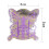 100 Pezzi Unghie Acriliche Farfalla Viola UV Gel 5