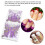 100 Pezzi Unghie Acriliche Farfalla Viola UV Gel 3