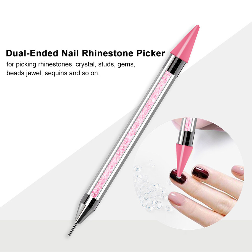 Dual-Ended Nail Rhinestone Picker Wax Tip Pencil Dotting Pen
