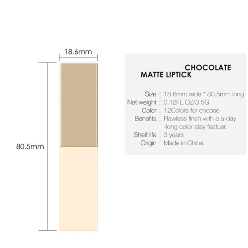 (#3) Wasserdicht matte Lippenstift lang haltend pflegend 2