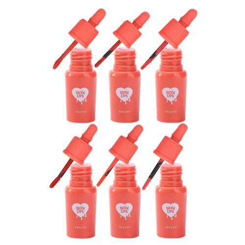 6tlg. Lippenstift-Set mit Flakon-Form & Glanz 1