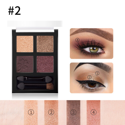 (#2) 4-Farben-Glitter-Lidschatten-Puder (langanhaltend) 1