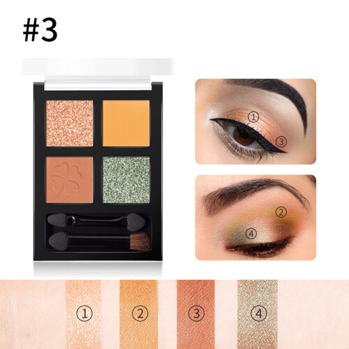 (#3) 4-Farben-Glitter-Lidschatten-Puder (langanhaltend) 1