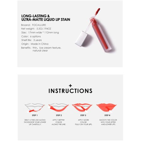 (#2) Matt-Lipgloss, langanhaltend & feuchtigkeitsspendend #4 2
