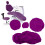 (Purple) PU-Zahnsessel-Abdeckung wasserdicht Grau 4
