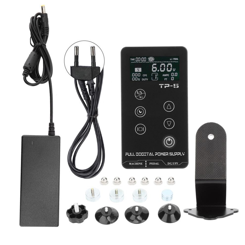 (EU Plug) Professional Large Screen Digital Display Tattoo Machine Power Supply