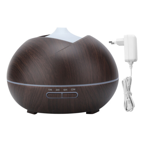 (110~240V EU Plug) 400ml Holz-Luftbefeuchter LED Aroma-Diffuser Ultraschall
