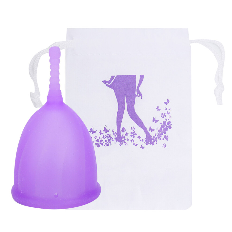 Purple/Pink ( L) Silicone Menstrual Cup Reusable L