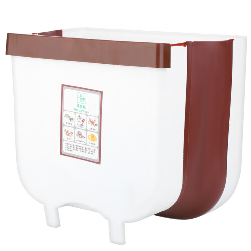 (White S) Portable Foldable Wall-Mounted Kitchen Bin