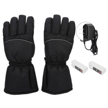 (US Plug 100-240V) Wasserdichte Heizhandschuhe Winter (L) 100-240V
