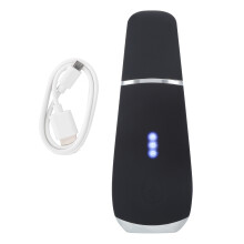 (Black) Ultrasonic Skin Scrubber Blackhead Acne Removal Face Instrument