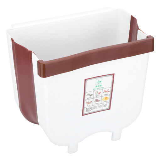 (White S) Portable Foldable Wall-Mounted Kitchen Bin 1