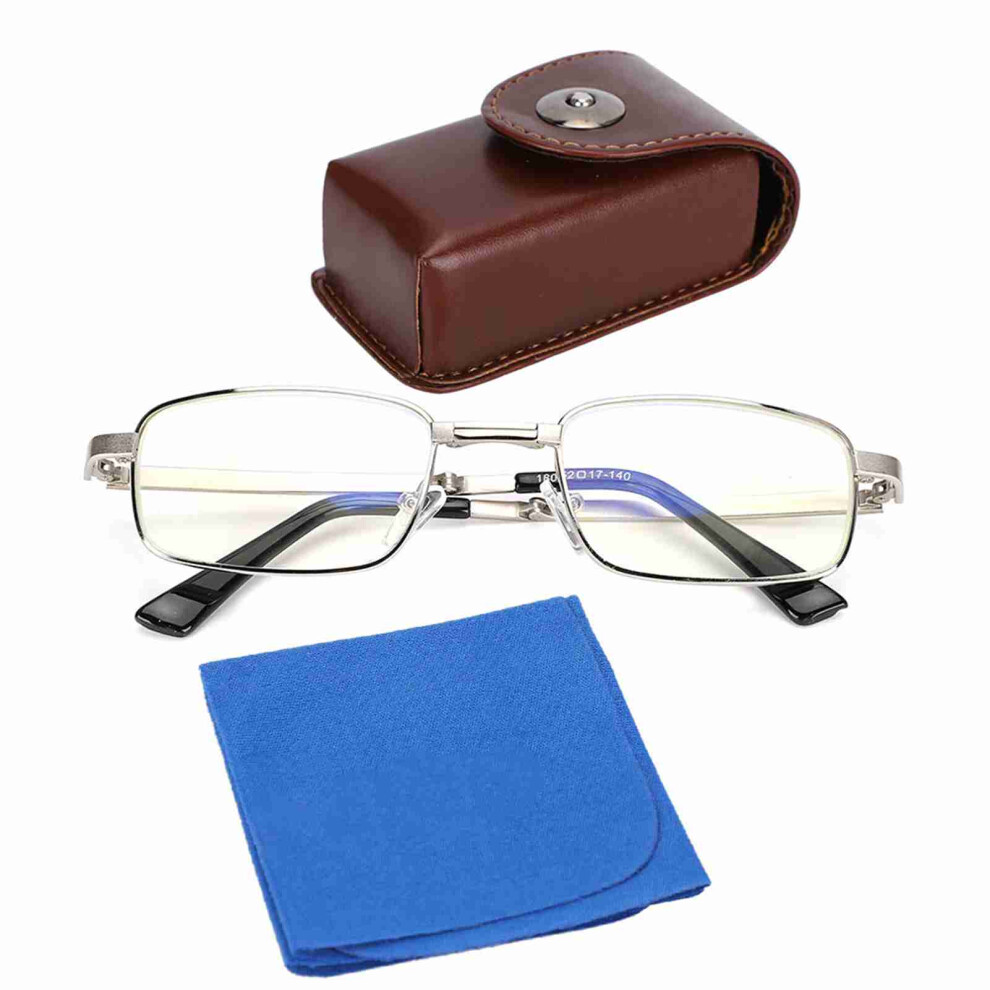 (+300) Folding Reading Glasses High Def Presbyopic with Bag +2.00