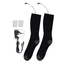 (EU Plug 100-240V) Unisex Verwarmde Oplaadbare Sokken Winter Voetverwarmer 100-240V