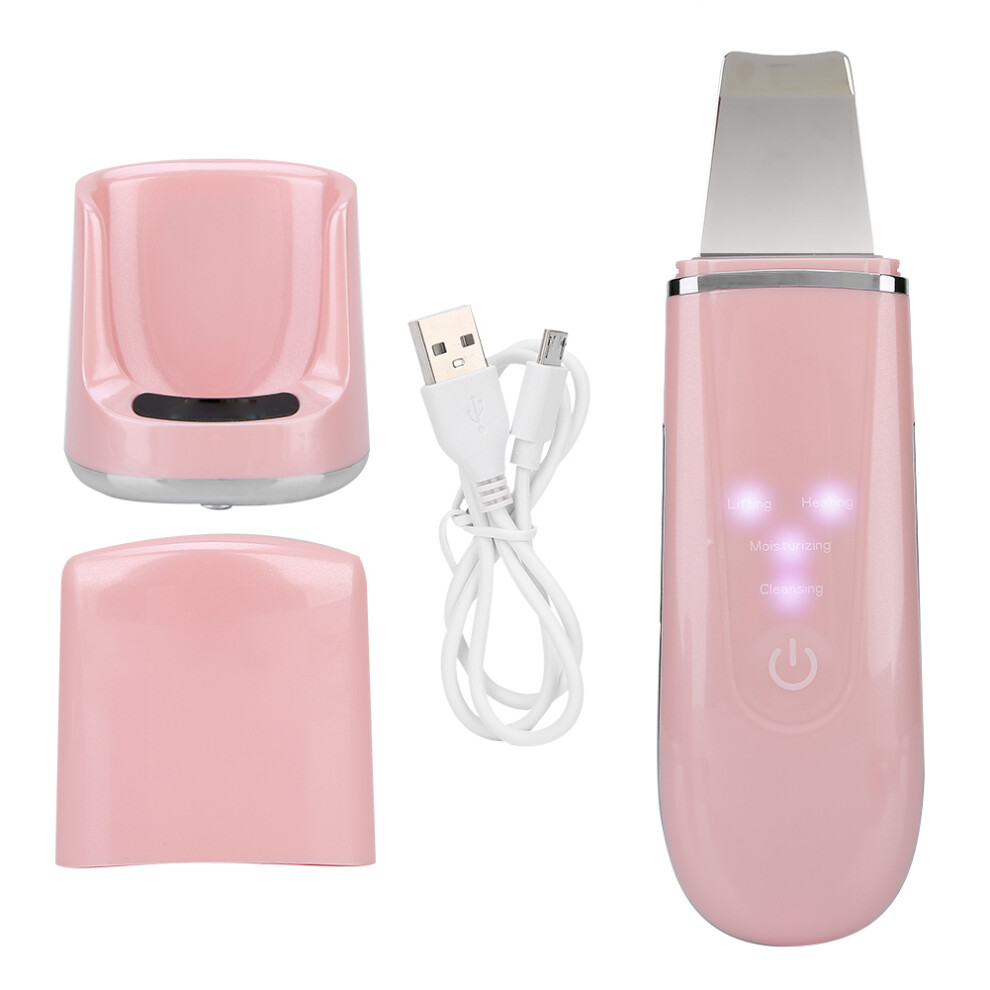 Pink (Pink) Ultrasonic Skin Scrubber Blackhead Pimple Removal Face Pore Cleanser