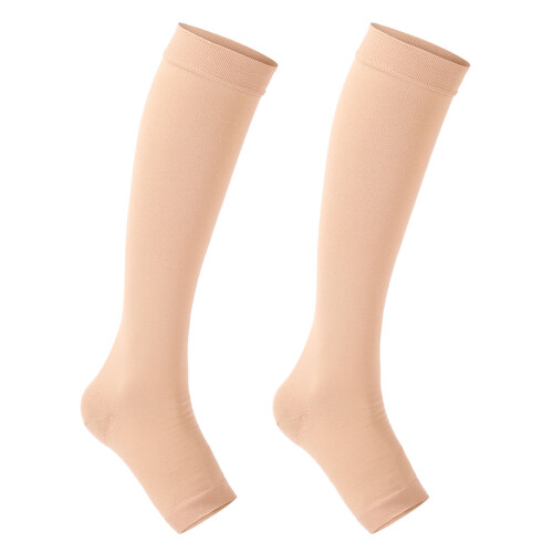 Calf Compression Sleeves Breathable Mid Calf Toeless Running Socks