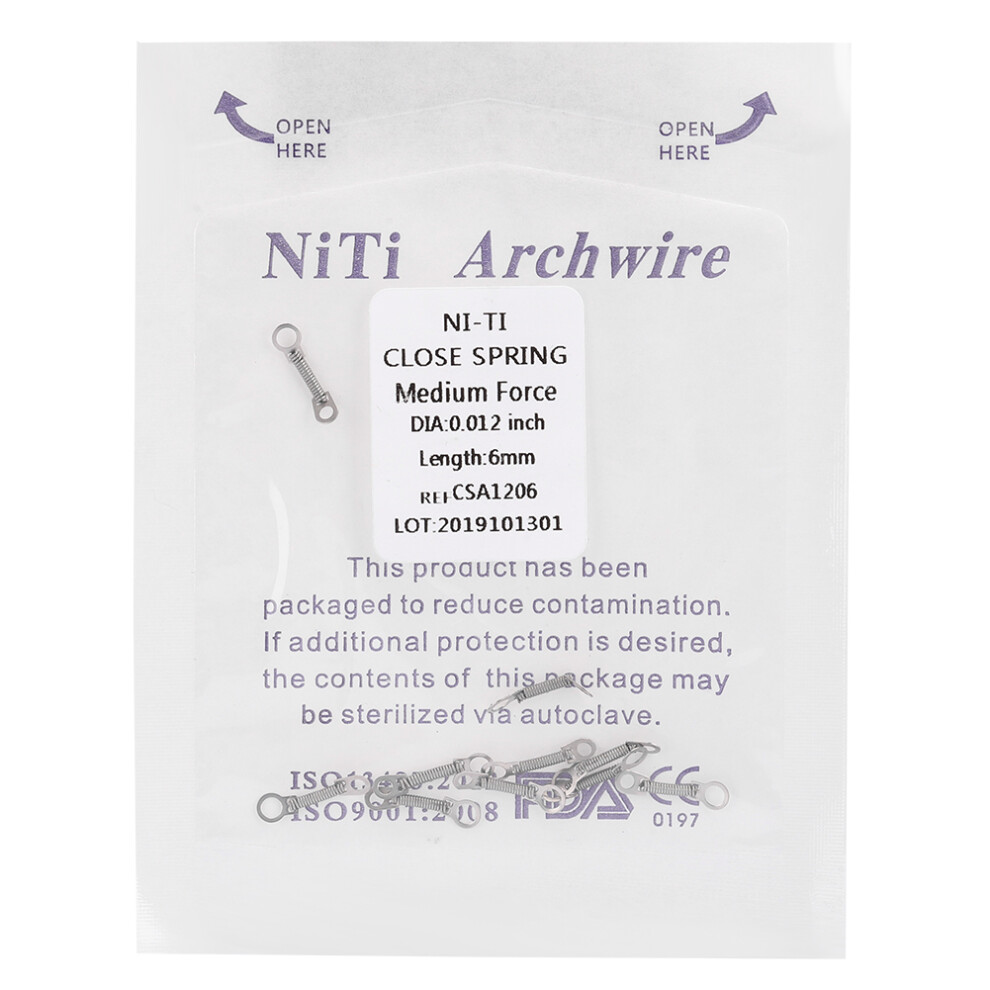 (0.012 x 6mm) 10pcs/bag NITI Closed Coil Spring 0.012 x 6mm Dental