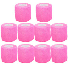 (Pink 5cm x 4.5m/2.0 x 177.2inch) 10x Selbstklebende elastische Binde 5cm x 4,5m