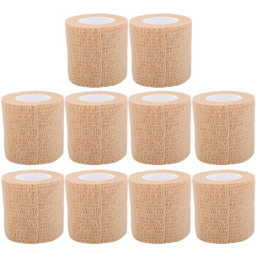 (Skin Color 5cm x 4.5m/2.0 x 177.2inch) 10pcs Self Adhesive Elastic Bandage 5cm x 4.5m