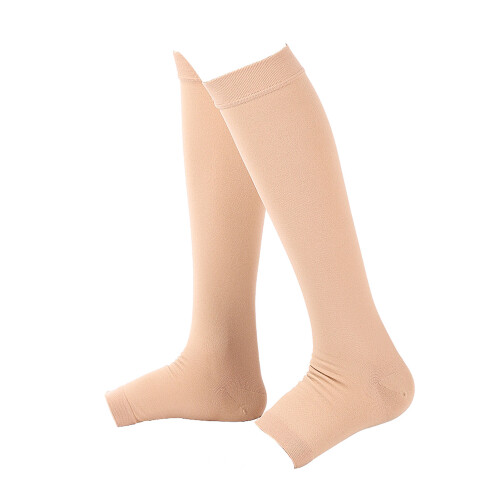 Calf Compression Sleeves Breathable Mid Calf Toeless Running Socks 2