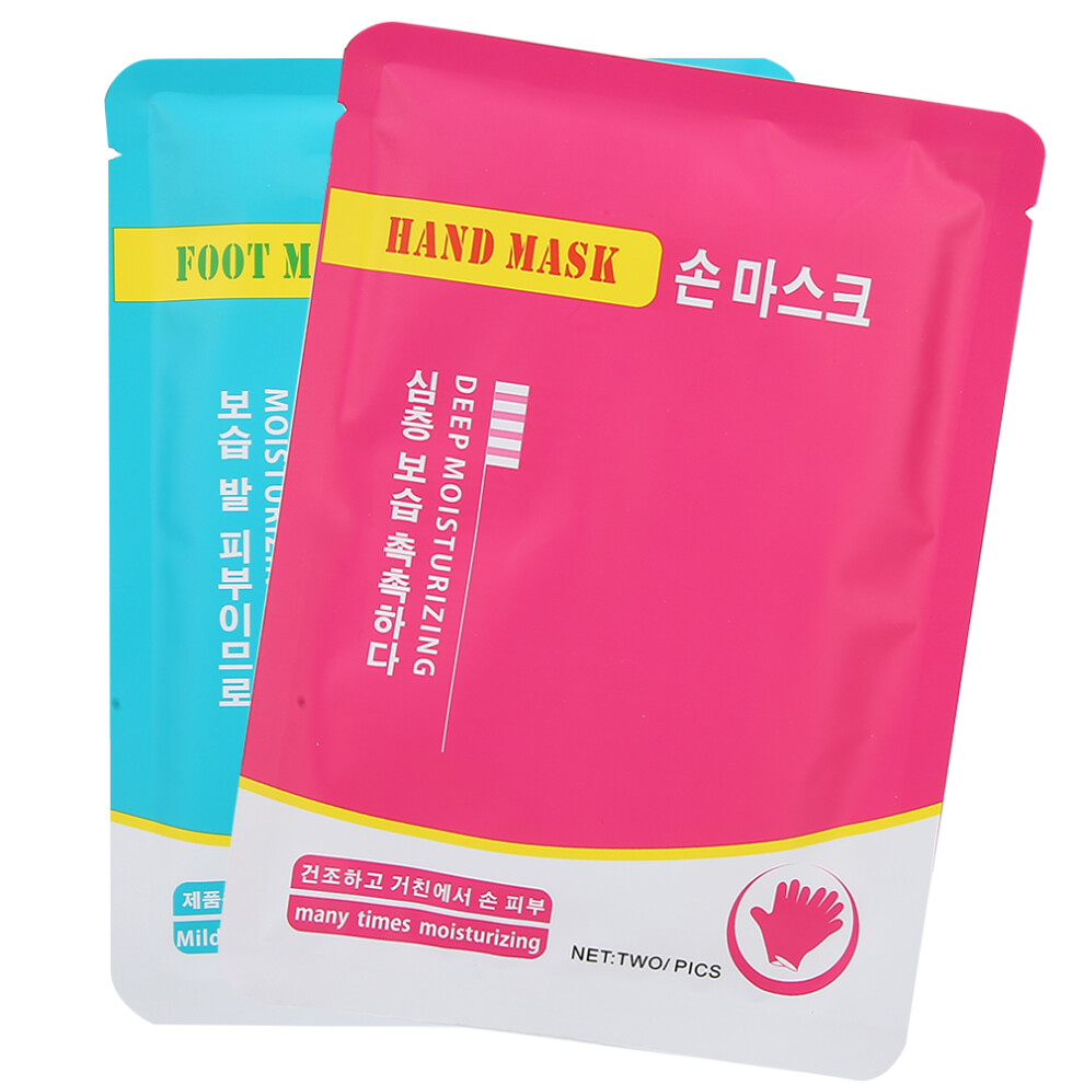 (2 Pairs) Moisturizing Hand Mask Exfoliating Dead Skin Foot Mask 2 Pairs