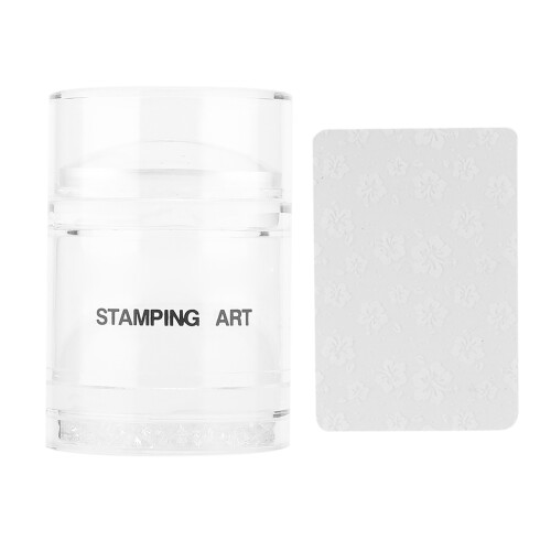 (Transparent Stamper) Silicone Nail Art Stamper & Scraper