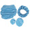 (M Light Blue) 4 copri testiera sedia dentistica azzurri 3