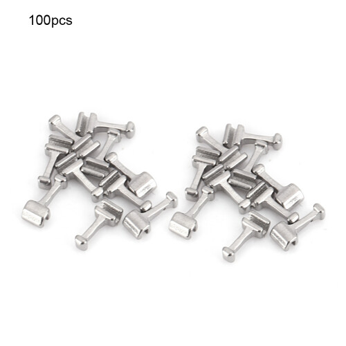 (Long Type) 100pcs Stainless Steel Dental Crimpable Hook Long Type 1