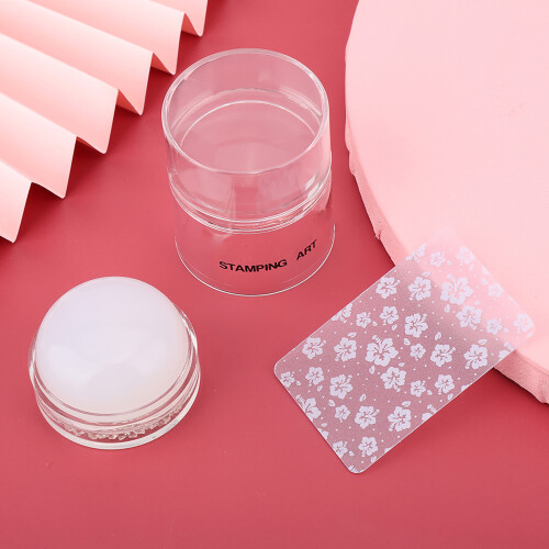 (Transparent Stamper) Silicone Nail Art Stamper & Scraper 2