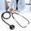 (Black) Single Head Stethoscope Aluminium Heart Lung Black 4