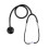 (Black) Single Head Stethoscope Aluminium Heart Lung Black 2