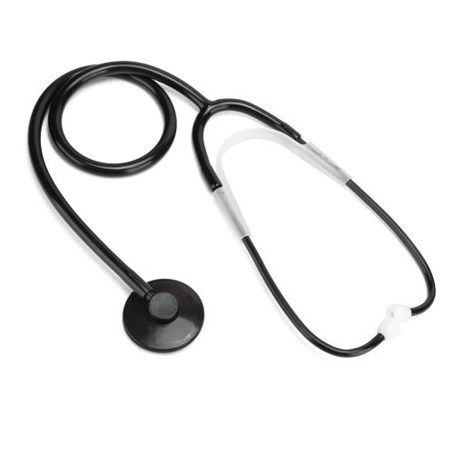 (Black) Single Head Stethoscope Aluminium Heart Lung Black 2