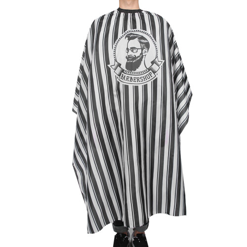 (Black White Stripe) Färbe-Schürze, schwarz-weiß gestreift 2