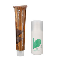 (Tea Color + 9% Peroxide Cream) Haarfärbecreme semi-permanent, flachs 6% Peroxid