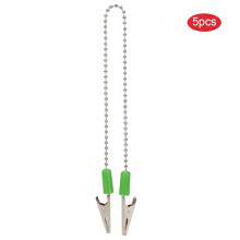 (Green) 5 Stk Zahnarzt-Bib-Clip mit Stahlkette Grün