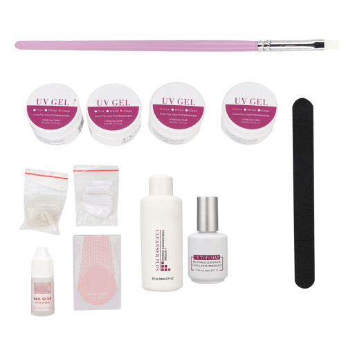 (KIT-2) Nail Extension Tool Set UV Gel Glue File 2