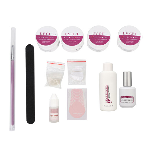 (KIT-2) Nail Extension Tool Set UV Gel Glue File 1